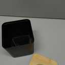 Black Tissue Box Cover, Square Tissue Box Holder with Bamboo Cover Plate, Cube Tissue Box Cover for Desk Accessories, Tissue Holders Decorative Square Tissue Box Tissue Holders for Bathrooms Bedrooms