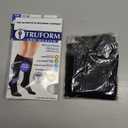 Truform Short Length 20-30 mmHg Compression Stockings for Men and Women, Reduced Length, Closed Toe, Black, X-Large (short length)