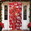 Merry Christmas Door Decorations - Banner with Gift Box Cover Design, 72.8X35.4In Backdrop Hanging Banner for New Year Party Winter Holidays Xmas Decorations