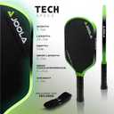 JOOLA 3S Pickleball Paddles Raw Carbon Fiber Surface Ben Johns Scorpeus Shapes Elongated, Wide Body & Aero Curve Designs UPA-A Certified