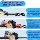 ANLULOAD Retractable Ratchet Strap,1In*9.84Ft S Hook Retractable Tie Down Strap for Motorcycles, Boats,Atvs,Utvs. BS:1763lbs