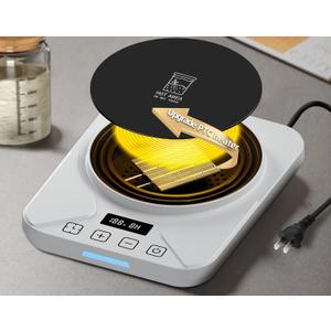 Sourdough Starter Warmer Mat - 24H Timer - Precise 1°F Thermostat Control (70-100°F) - Smart Memory Warming On/ Off - Fits Jars Up to 40oz - Perfect for Home Baking (Moonlight White)