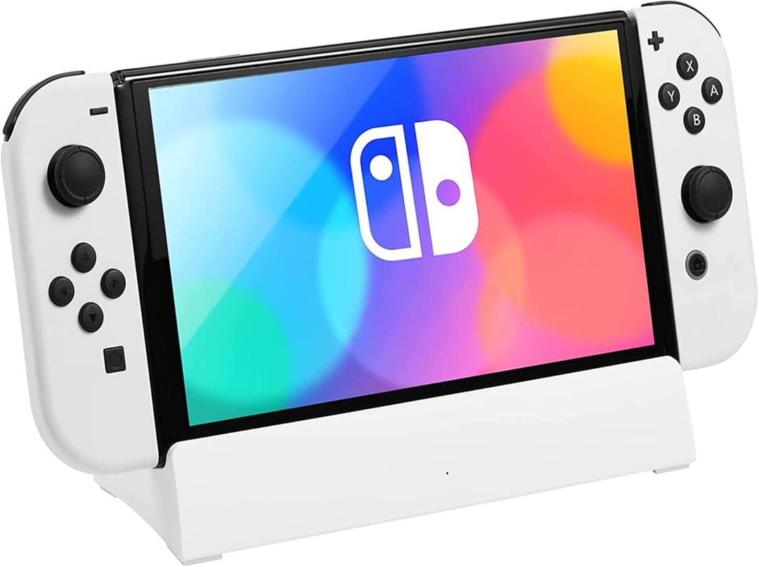 TV Docking Station for Switch and Switch OLED,Switch Docking Station with 4K 1080P HDMI Adapter and USB 3.0 Port,Replacement for Official Switch Dock(White)