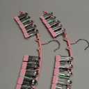 Legging Organizer for Closet, Metal Yoga Pants Hangers 2 Pack w/10 Clips Holds 20 Leggings, Space Saving Hanging Closet Organizer w/Rubber Coated Closet Organizers and Storage, pink 