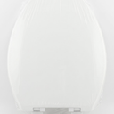 Toilet Seat and Lid Set with Hinges - Standard Household - White