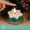 2 x Snowflakes Flameless Wax Tealights with Remote Timer, Green White Christmas LED Tea Votive Candles Battery Operated, Set of 4