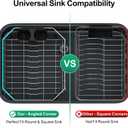 GSlife Small in Sink Dish Drying Rack - Stainless Steel Compact Dish Drainer for RV Kitchen Apartment Sink, Rust Resistant Inside Sink Rack, 12 Person Households, 11.6" W x 13.4" L, Silver