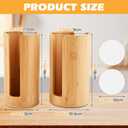 2 Pack Mason Jar Lid Organizer, Bamboo Vertical Storage Holder for Home Kitchen Organization & Tumbler Lids, Wooden Storage Accessories for Mason/Canning/Bamboo Lids(Wide & Regular Mouth)