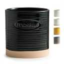 YHOSSEUN Black Utensil Holder for Kitchen Counter, Cooking Utensil Holder Large Spatula Holder, Oval Crock for Kitchen Tools Utensil Caddy, Modern Kitchen Decor Cooking Gifts