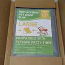 3-Flap Dog Door Replacement Insulated Flap with Clamp, Metal Bracket and Screws, Compatible with Large PetSafe Extreme Weather Aluminum Pet Door, PAC11-11039 10 1/8" X 16 7/8" (Smoky Translucent)
