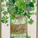 9 x Smilelife St Patricks Day Gifts Funny Green Shamrocks Clovers Lucky Irish Tin Sign for Home Room Yard Garden Vintage St Patricks Day Decor 8x12 Inch (3095)