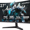 KOORUI 27 Inch Curved Gaming Monitor 180Hz FHD 1080P, 1500R VA Display
MG27A12Q