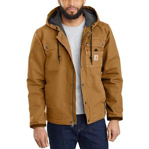 Carhartt Men's Relaxed Fit Washed Duck Sherpa-Lined Utility Jacket, S