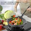 AOTHOD Silicone Cooking Utensils Set - 446°F Heat Resistant Kitchen Utensils,Turner Tongs,Spatula,Spoon,Brush,Whisk,Kitchen Utensil Gadgets Tools Set for Nonstick Cookware,Dishwasher Safe (BPA Free)