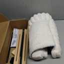 Cloud-Soft Cat Window Sill Perch with Zipper Designed Cushioned Bed, Supportive Cat Window Seat with Premium Solid Wood & Sturdy Metal Frame, Pet Hammock Bed for Large Cats (Large, White) (Large(24.4''x15''))