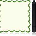 Scalloped Mahjong Mat Set 31.5" x 31.5" Cute Aesthetic Anti Slip Noise Reduction Games Table Cover Mahjong Accessories Gifts Domino & Tile Game Table Mat(Green)