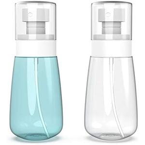 RELANOR Pack 2 Small Spray Bottle Travel Size 2oz/60ml - Fine Mist Mini Empty Spray Bottles - Leak Proof - for Toners, Face & Hair Mist