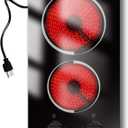 2 Burner Electric Cooktop - 12 Inch Plug in Portable 110V Electric Cook Top Two Burner, Built-in & Countertop Ceramic Stove Top with Knob Control, 9 Power Levels and Overheat Protection