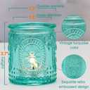 Blue Votive Candle Holders Set of 24, Blue Candle Holders for Wedding Centerpieces, Teal Decor for Home, Vintage Boho Party Table Bridal Shower Centerpieces for Table Decor