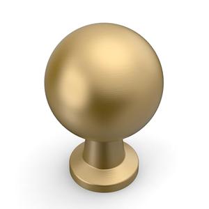 Amerdeco 10 Pack Champagne Bronze Cabinet Knobs Single Hole Cabinet Pulls Round Kitchen Cabinet Knobs Solid Drawer Knobs Dresser Knobs and Pulls for Bathroom Cabinets ZH0041