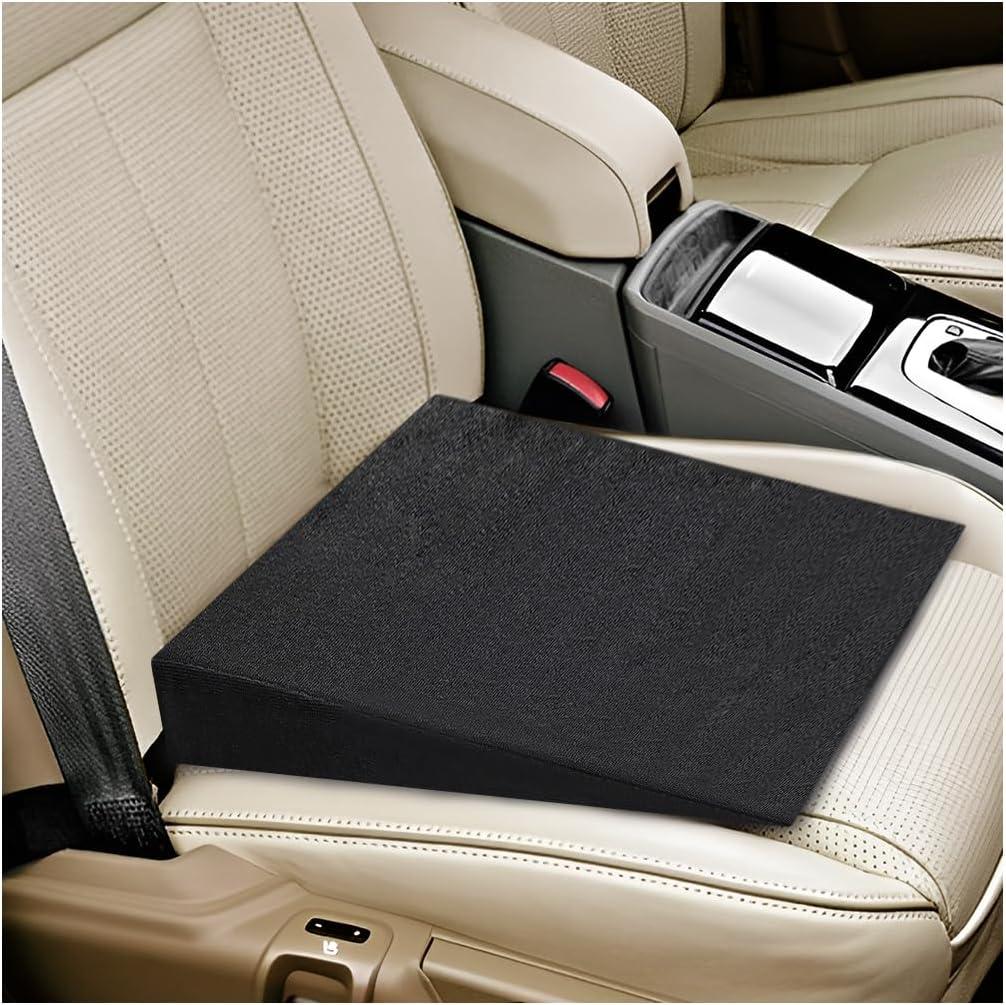 Auto Seat Wedge Leveling Cushion, Comfortable Ergonomic Wedge Foam Pad Car Seat Cushion, Angled Design Rear Seat Pad Office Chair Support Cushion for Pain Relief