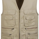 Men Hiking Fishing Vest Multi-Pocket Photographer Waistcoat Outdoor Leisure Thin Cargo Jacket Vests, 4 XL