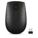 Lenovo 300 Wireless Mouse, Black, Computer Mouse for PC and Laptop with Windows, Ambidextrous Design, 2.4 GHz Nano USB Receiver, 12 Month Battery Life