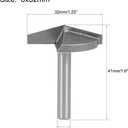 uxcell 150 Degree V-Groove Router Bit 32mm Dia with 6mm Shank, Titanium Steel Tipped V Grooving Bit (Gray)