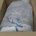 Anibedding Teal Floral Comforter Set Queen Size 7 Piece, Teal Blue Flower Bed in a Bag, Elegant Botanical Floral Comforter Soft Microfiber Complete Bedding Set for All Season, (Teal, 90"x90")