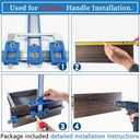 Cabinet Hardware Jig, King&Charles Cabinet Handle Jig with Automatic Center Punch, Avoid Jitter Caused by Direct Drilling. Use for Handles and Pulls on Drawers/Doors, Perfect Set.