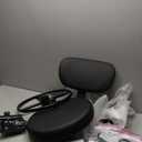 Brick Attic Drafting Chair with Backrest  Adjustable Foot Rest Rolling Stool with Wheels, PU Leather Swivel Stool for Office Spa Studio Lab Counter Salon Home Work Bar Kitchen Shop(Black)