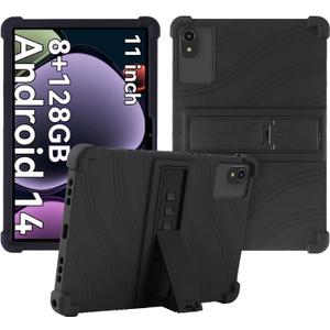 Case for ApoloSign EP1095T/ ApoloMedia EP1095T Tablet 11 inch,Soft Silicone Protector Cover,Kids Friendly,Adjustable Stand Tablet Cover,4 Corners Thicken Shockproof,Black