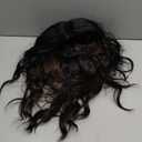 AISI HAIR Dark Brown with Highlights Wig for Women, Long Wavy Lace Hairline Middle Part Synthetic Heat Resistant Wig for Daily Party-26 Inch