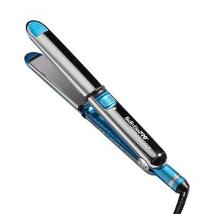 BaBylissPRO Nano Titanium Prima Ionic Hair Straightener  Professional Flat Iron & Curling Iron in One for Stylists, Pro Styling Hair Tool (1 1/4 Inch, Blue)