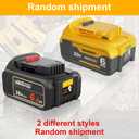 2Packs 6.0Ah Replacement Battery 20V Max Compatible with Dewalt DCB208 DCB207 DCB206 DCB204 DCB203 DCB201 DCB200, Fit for 20V Tools and Chargers (Yellow)