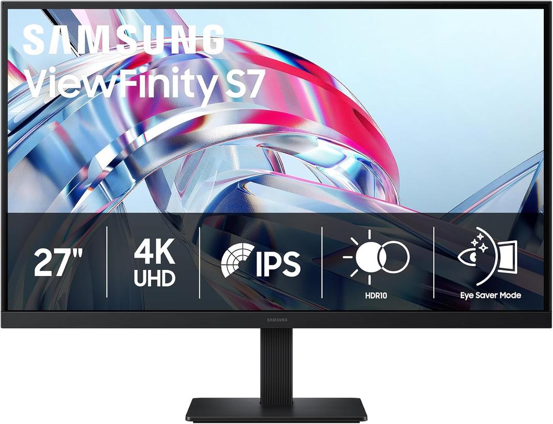 Samsung 27" ViewFinity S7 (S70H) High-Resolution Monitor
4K UHD (3840x2160), IPS, HDR10, Eye Saver Mode, HDMI and DP Ports, Samsung Display Manager, LS27H70DEANXZA