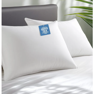 Hypoallergenic Bamboo Viscose Shell, Soft Queen/Standard Size Bed Pillows Set of 2 with Down Alternative Filling, Oeko-Tex Certified, Luxury Hotel Quality for Back, Stomach and Side Sleepers