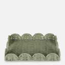 Scalloped Decor Basket for Living Room, Home, Bathroom 2 Pack 8x14, 10x16 Inch