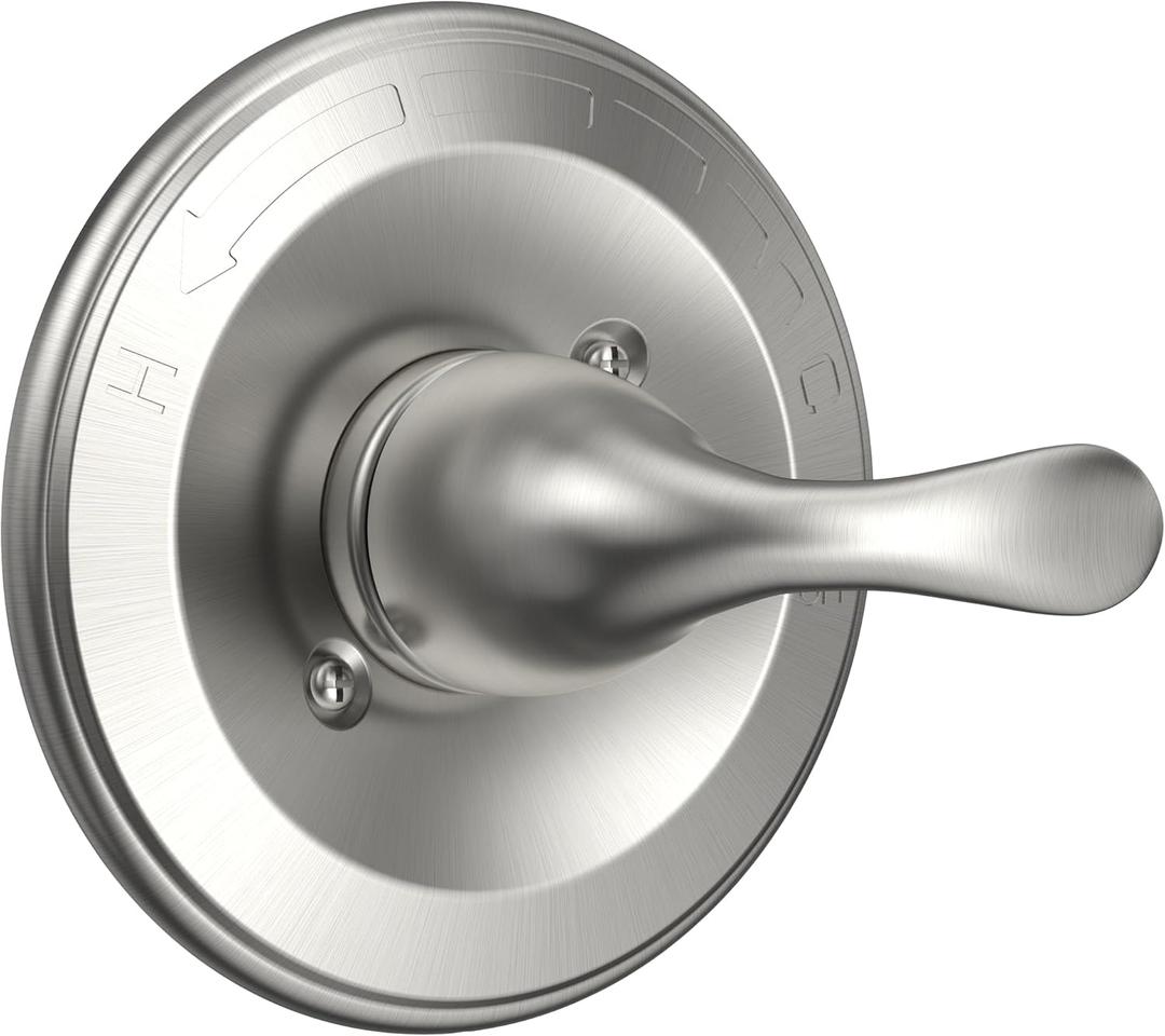 Replacement for Delta Classic 13 Series Single-Function Shower Valve Trim Kit, Shower Handle, Brushed Nickel Shower Trim Kit T13020-SS (RP46074 Cartridge Included, Valve Not Included)