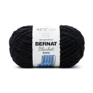 Bernat Blanket Extra Black Yarn - 1 Pack of 300g/10.5oz - Polyester - 7 Jumbo - Knitting/Crochet