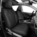 TTX LIGHTING Custom Fit Seat Covers for Toyota RAV4 2019 2020 2021 2022 2023 2024 2025 SE, LE,XLE,XLE Premium, Limited, Base, Full Set Waterproof Premium Faux Leather Airbag Compatible Black