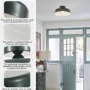 13-Inch Industrial Semi Flush Mount Ceiling Light Vintage Green Light Ceiling Mount Lamp Farmhouse Flush Mount Light Fixture for Hallway Bedroom Foyer Kitchen Entryway