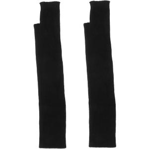 2pcs Solid Color Fingerless Gloves Thumb Hole Knitted Wool Arm Warmers for Women Comfortable Mittens for Keyboard Use and Cold Weather