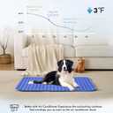 MICROCOSMOS Summer Cooling Mat & Sleeping Pad- Water Absorption Top, Materials Safe, Easy Carry, EZ Clean. Keep Cooling for Pets, Kids and Adults.(Navy Blue, 59" x 40")