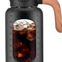 84 oz/2.5 Liter Glass Pitcher with Lid and Handle, Glass Carafe/Jug for Hot/Cold Water, Large Iced Tea Pitcher for Coffee, Juice and Homemade Beverage