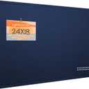 Bulletin Board, 24 x 18 inches Felt Board Decorative Pin Board, Cork Board Alternative for Wall, Foldable Photo Board Self-Adhesive Vision Board with 20 Pushpins - Dark Blue