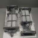 2 Packs Dusk to Dawn Outdoor Post Light Fixture with Pier Mount Base - Black Outdoor Pole Lighting, Waterproof Pillar Lantern, Modern Outside Column with Seeded Glass for Pathway, Garden, Patio,