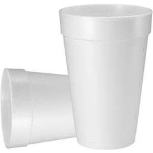 16oz Disposable White Foam Cups  Pack of 50 | Insulated Hot & Cold Drinking Cups | Ideal for Coffee, Tea, & Beverages