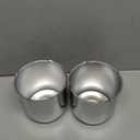 2Pcs 2.64inch Trailer Wheel Center Caps Push Through 2.64" Bore 2.4" Tall for Truck SUV RV Wheel Rim, Chrome Silver Wheel Cover