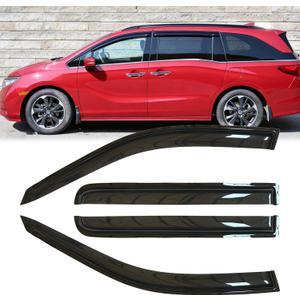 3pcs Original Shatterproof Rainproof Side Window Wind Deflectors for 2018-2024 Honda Odyssey,Outside Mount Rain Guards Sets,Nice Looking Window Visors for Cars,Vent Deflector for 19-23 Odyssey 94452